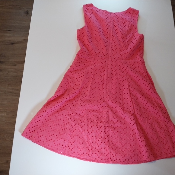 Liz Claiborne Formal Women's Size 8 Coral Sleeveless Dress - Picture 5 of 12